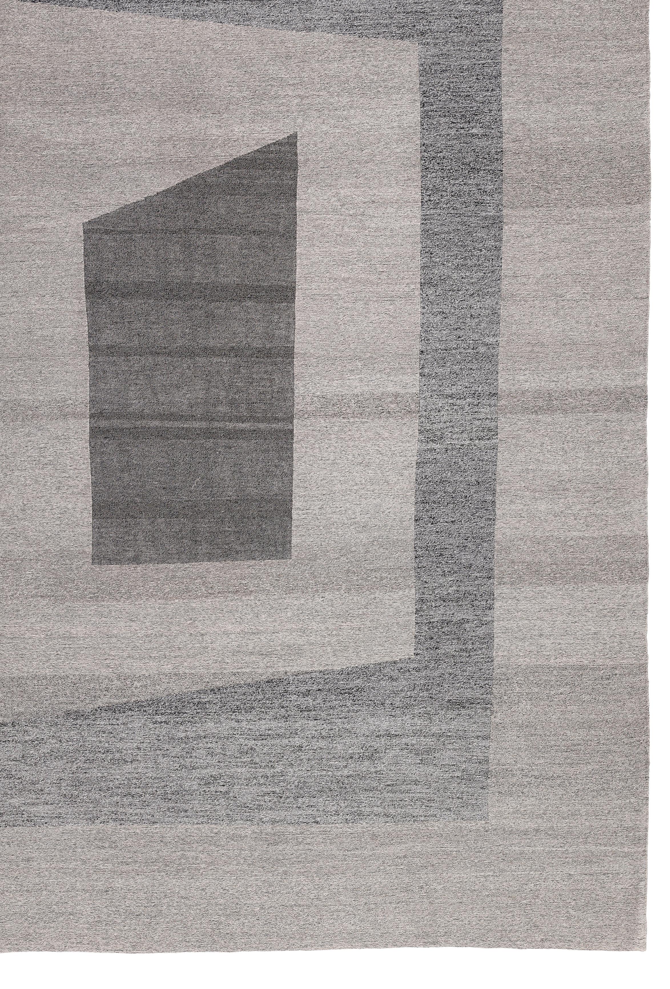 Modern Persian Kurdish Pelas “Sonic” Flatweave Rug in Handspun Wool im Angebot 1