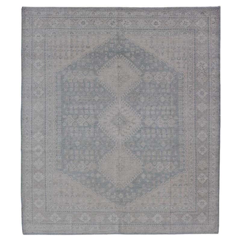 Distressed Antique Persian Shiraz Design Rug with British Colonial ...