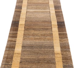 Modern Persian Shouli Gabbeh Handmade Geometric Wool Runner
