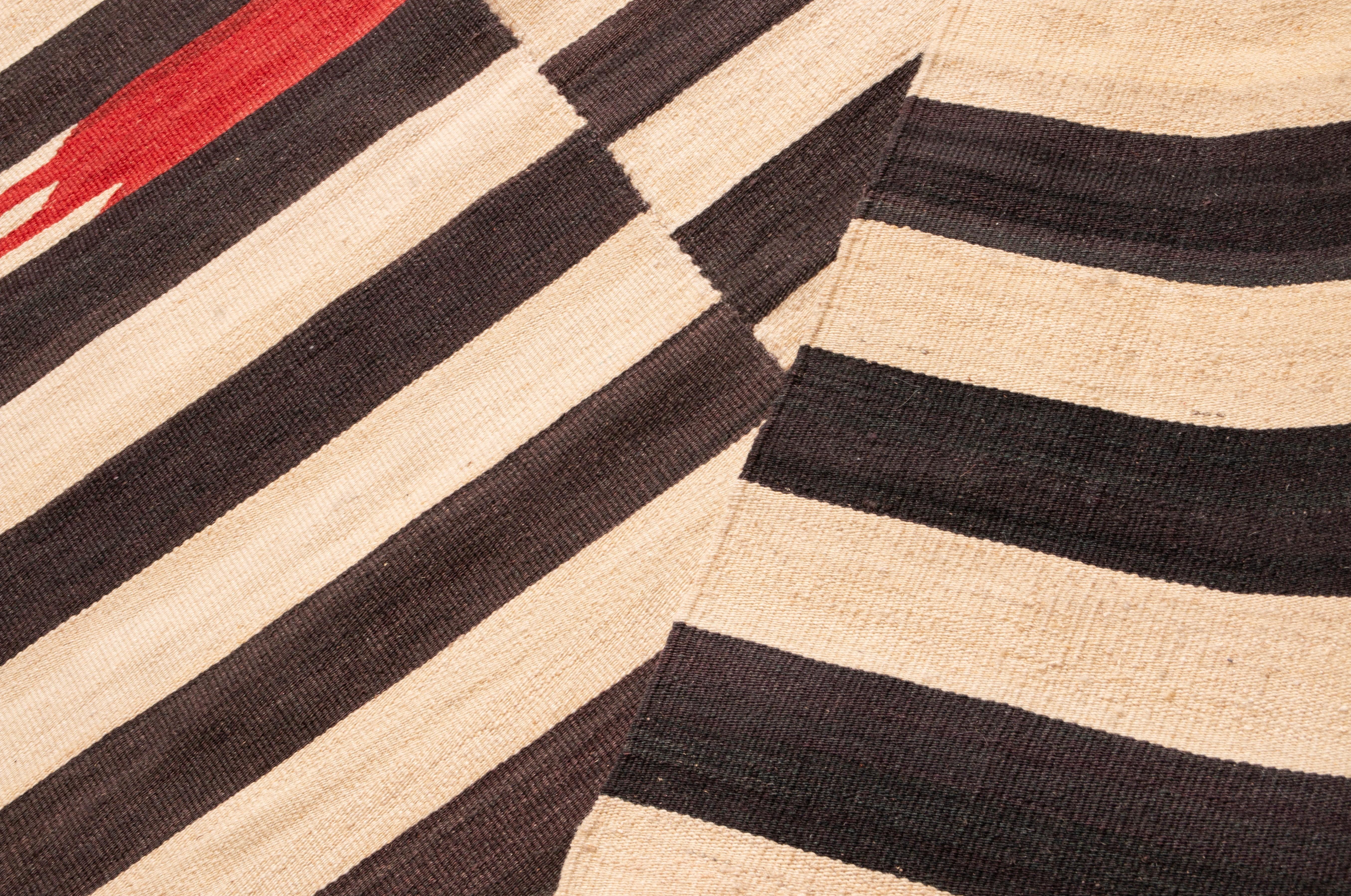 Contemporary Modern Persian Stripe Kilim