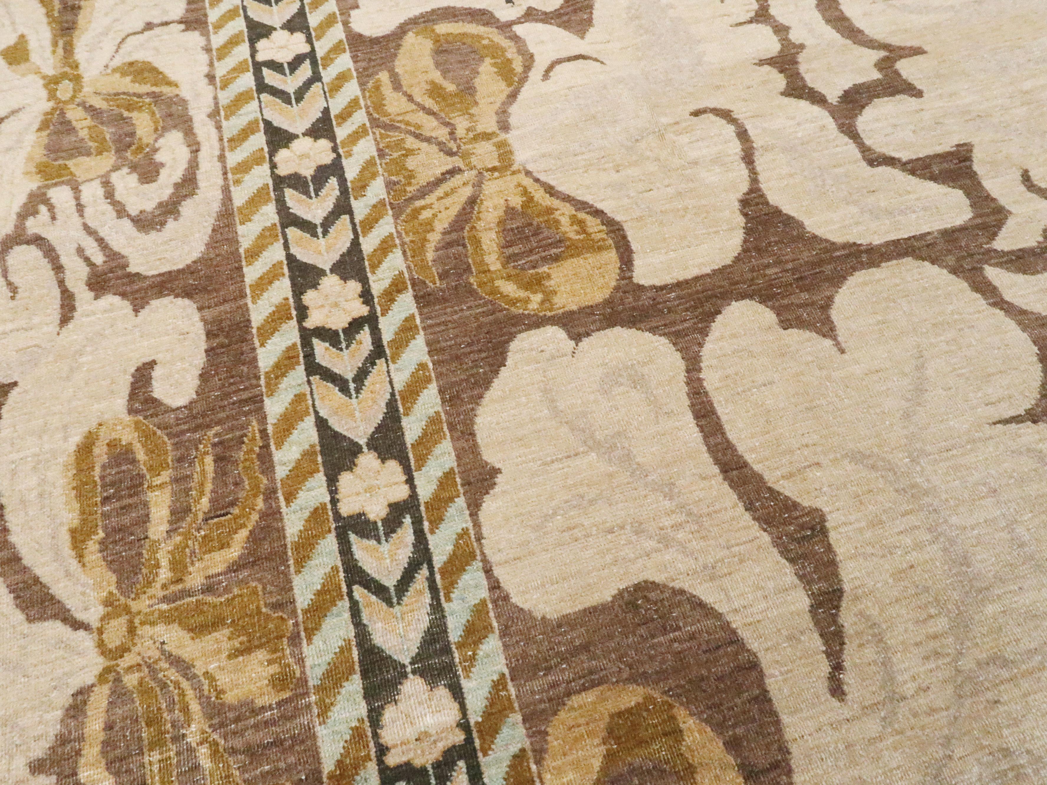 Contemporary Handmade Persian Room Size Carpet In Viennese Secession Style (21. Jahrhundert und zeitgenössisch) im Angebot