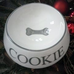 Modern Personalized Hand Painted Porcelain Dog Bowl Sofina Boutique Kitzbuehel