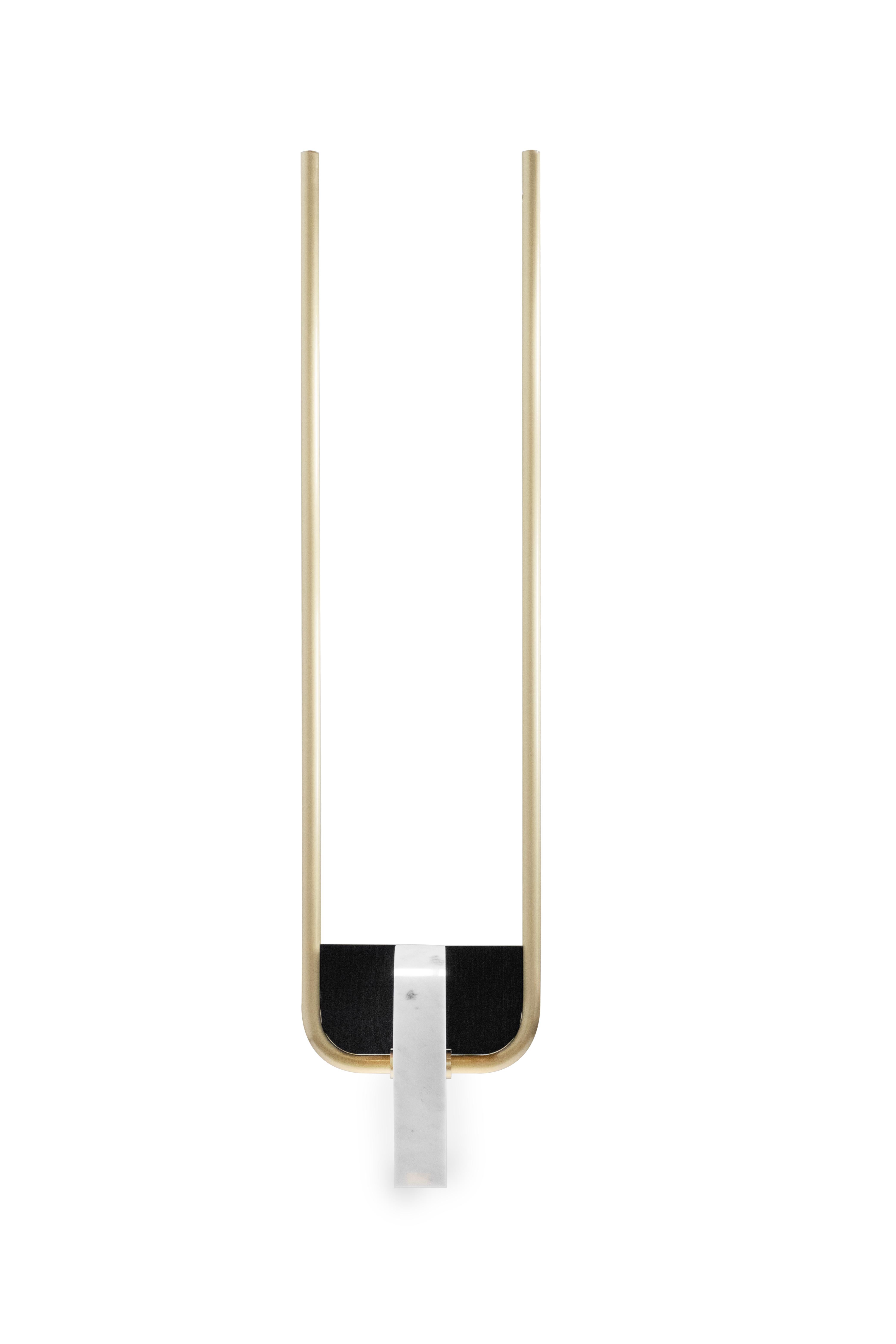 Modern Pessoa Hanging Lamp, Marble Brass, Handmade in Portugal by Greenapple For Sale 1