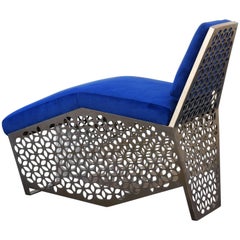 Modern Petite Chaise Lounge Chair by Rehab Vintage, Custom Made to Order