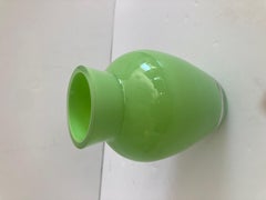 Modern Petite Green Glass Vase Ming Style
