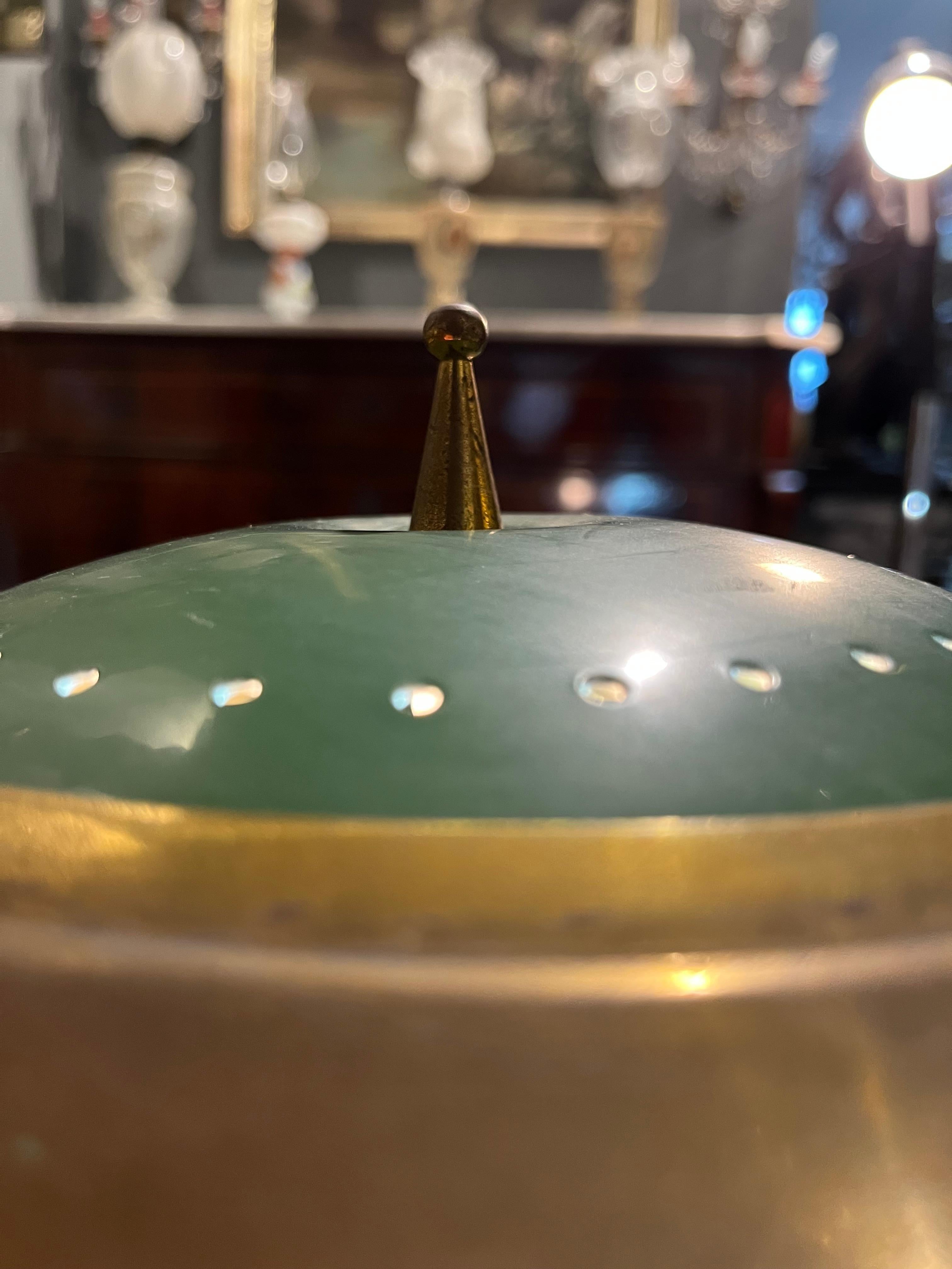 Modern petrol green table lamp from the 1960s in vendita 3
