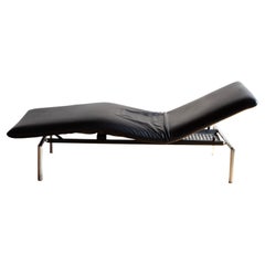 Modern "Pick-Up" Chaise by Tacchini in Black Leather