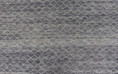 Modern Gray and Cream Piled Rug by Keivan Woven Arts, 10'1" x 12'0"