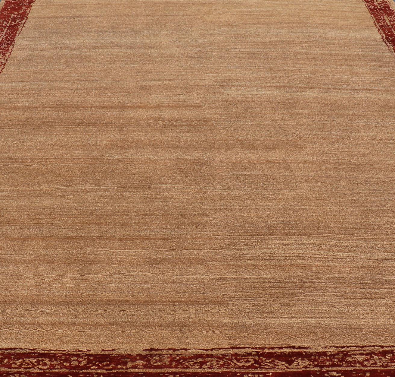 Alfombra moderna apilada con diseño moderno minimalista de Keivan Woven Arts en Excelente estado para la venta en Atlanta, GA
