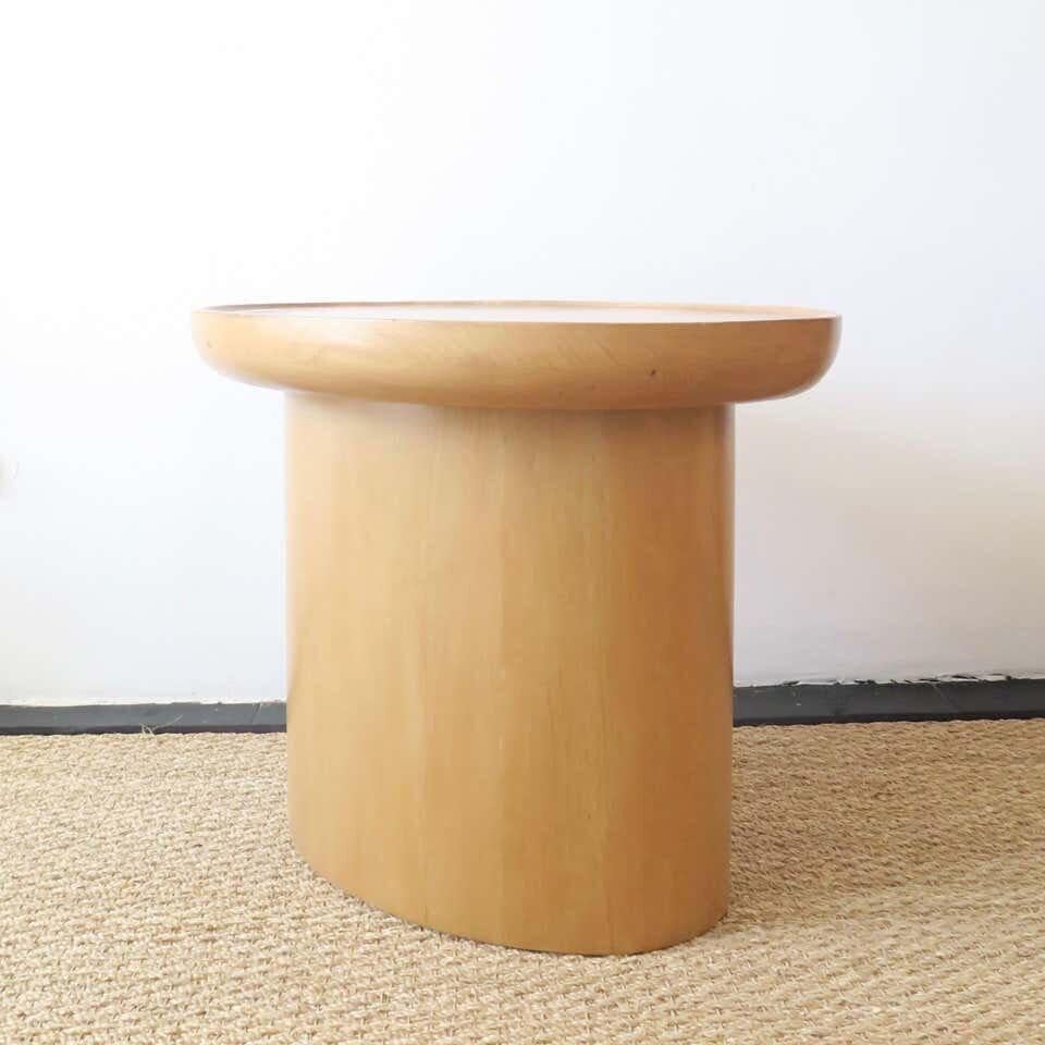 American Modern Pine Oval Side Table by Martin and Brockett, in Natural Pine finish For Sale