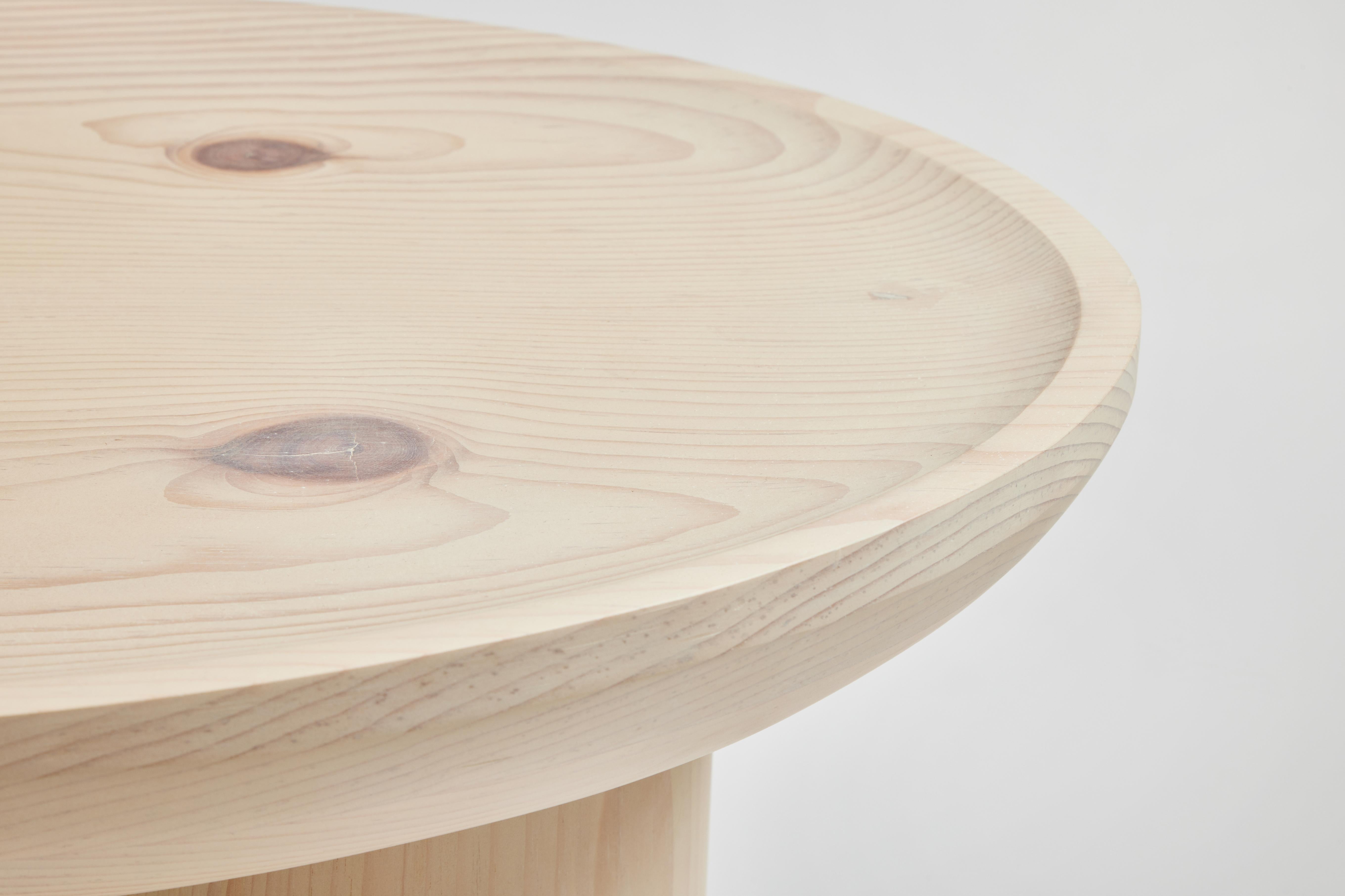 round coffee table with lip edge