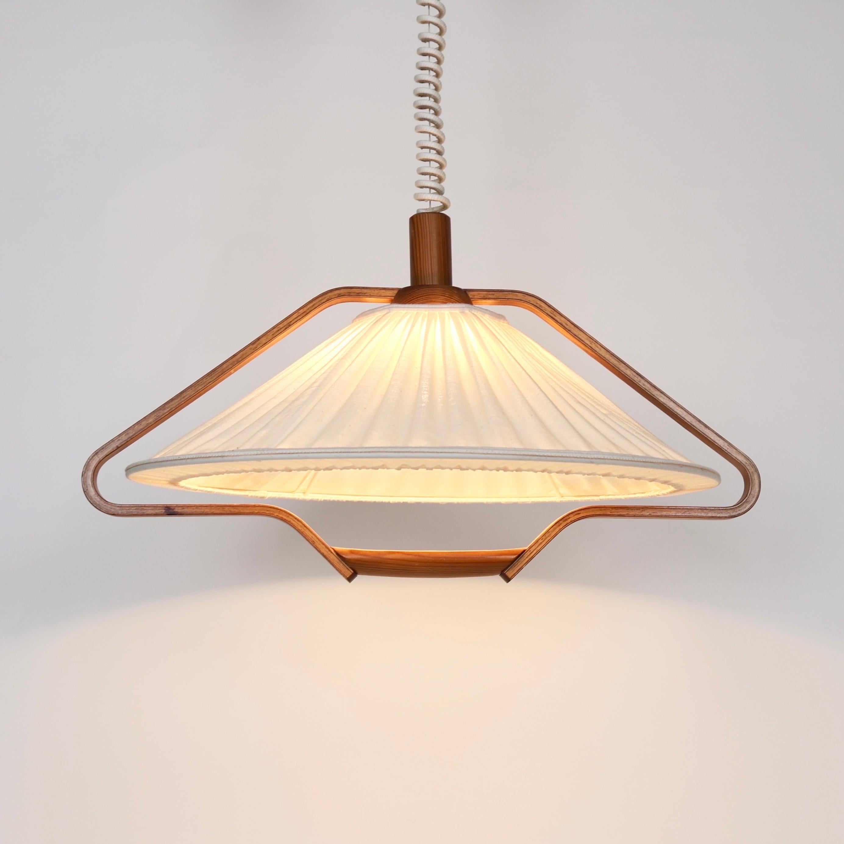 Veneer Modern Pine Wood Suspension Pendant by Markslöjd, Sweden, 1980s For Sale