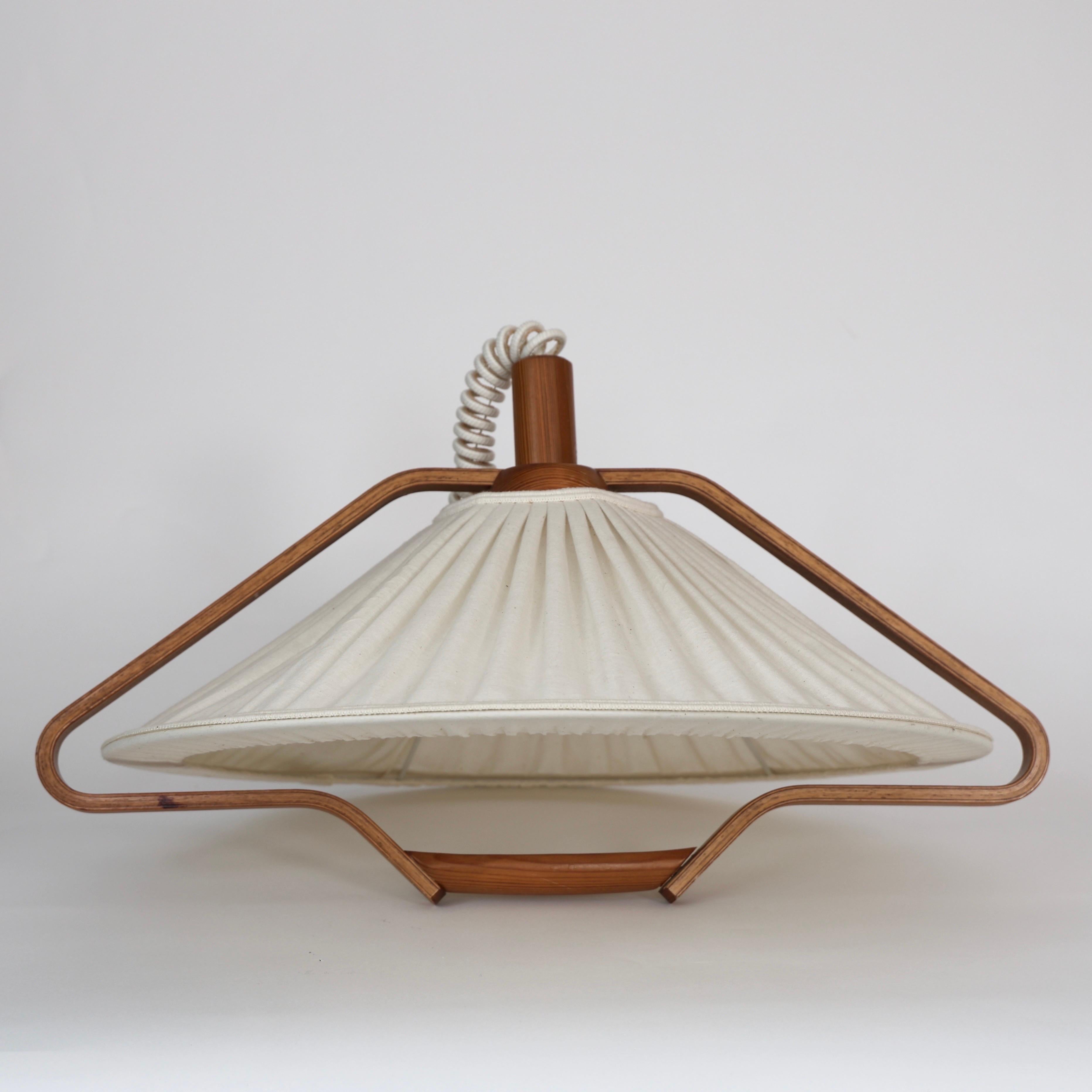 Modern Pine Wood Suspension Pendant by Markslöjd, Sweden, 1980s For Sale 1