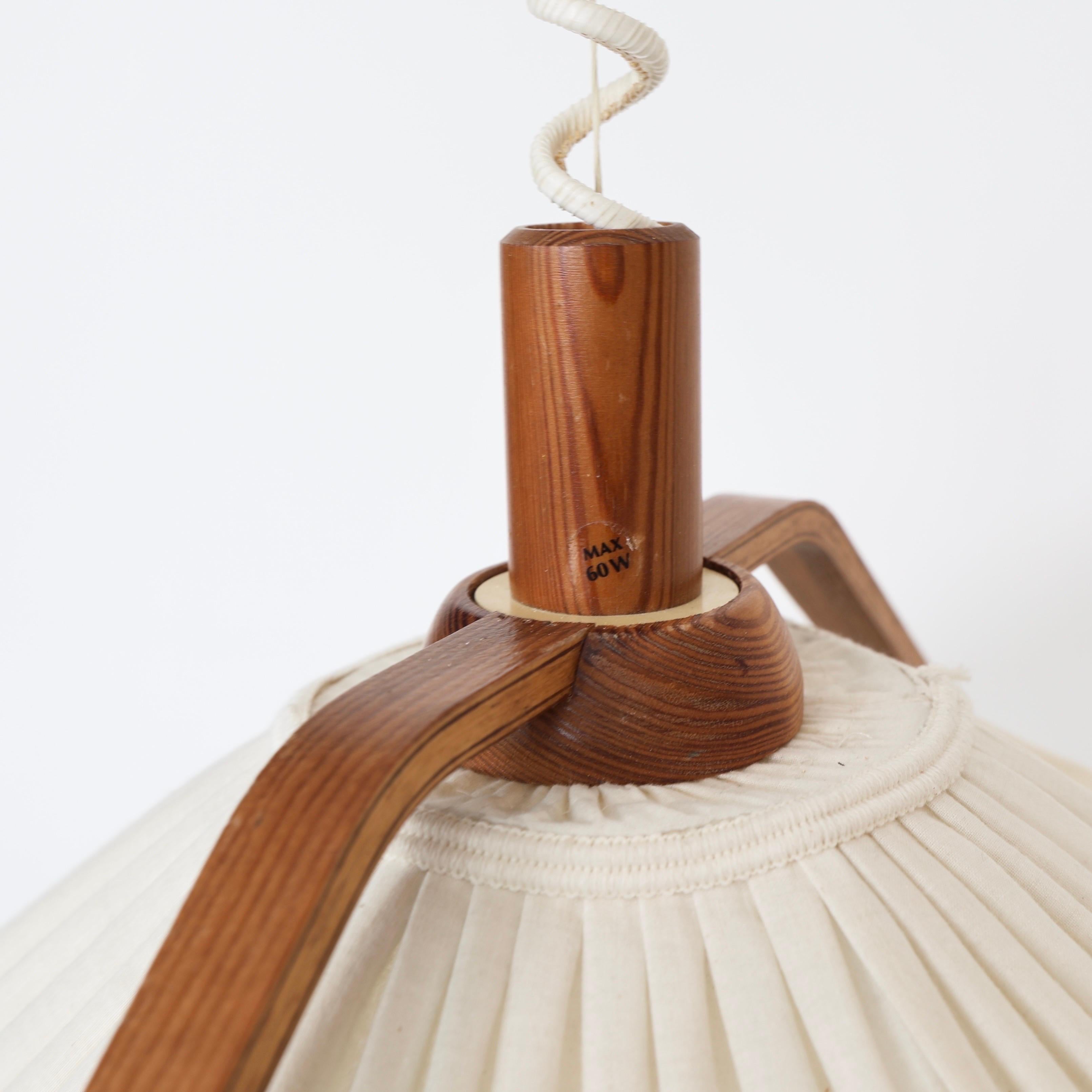 Modern Pine Wood Suspension Pendant by Markslöjd, Sweden, 1980s For Sale 3