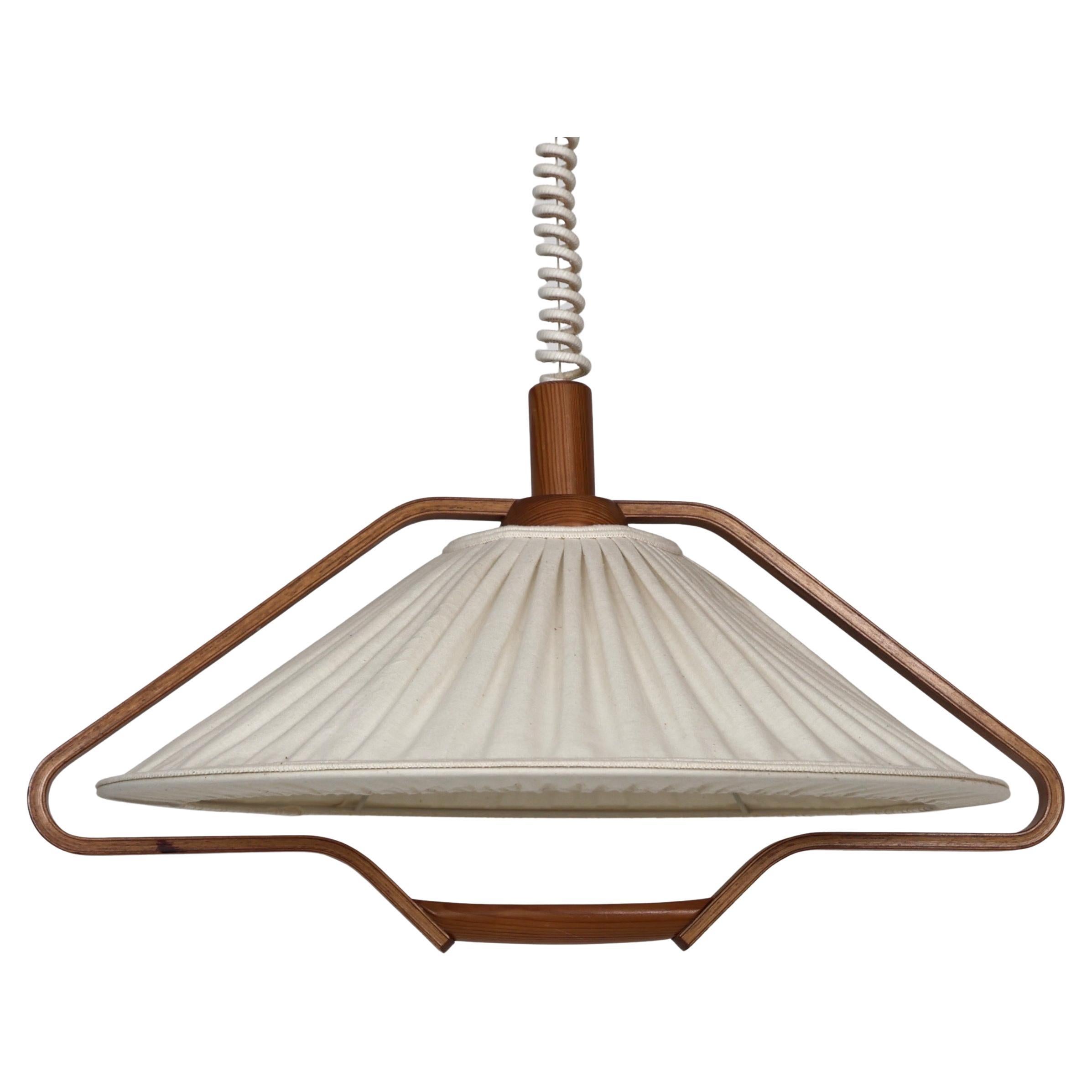 Modern Pine Wood Suspension Pendant by Markslöjd, Sweden, 1980s For Sale