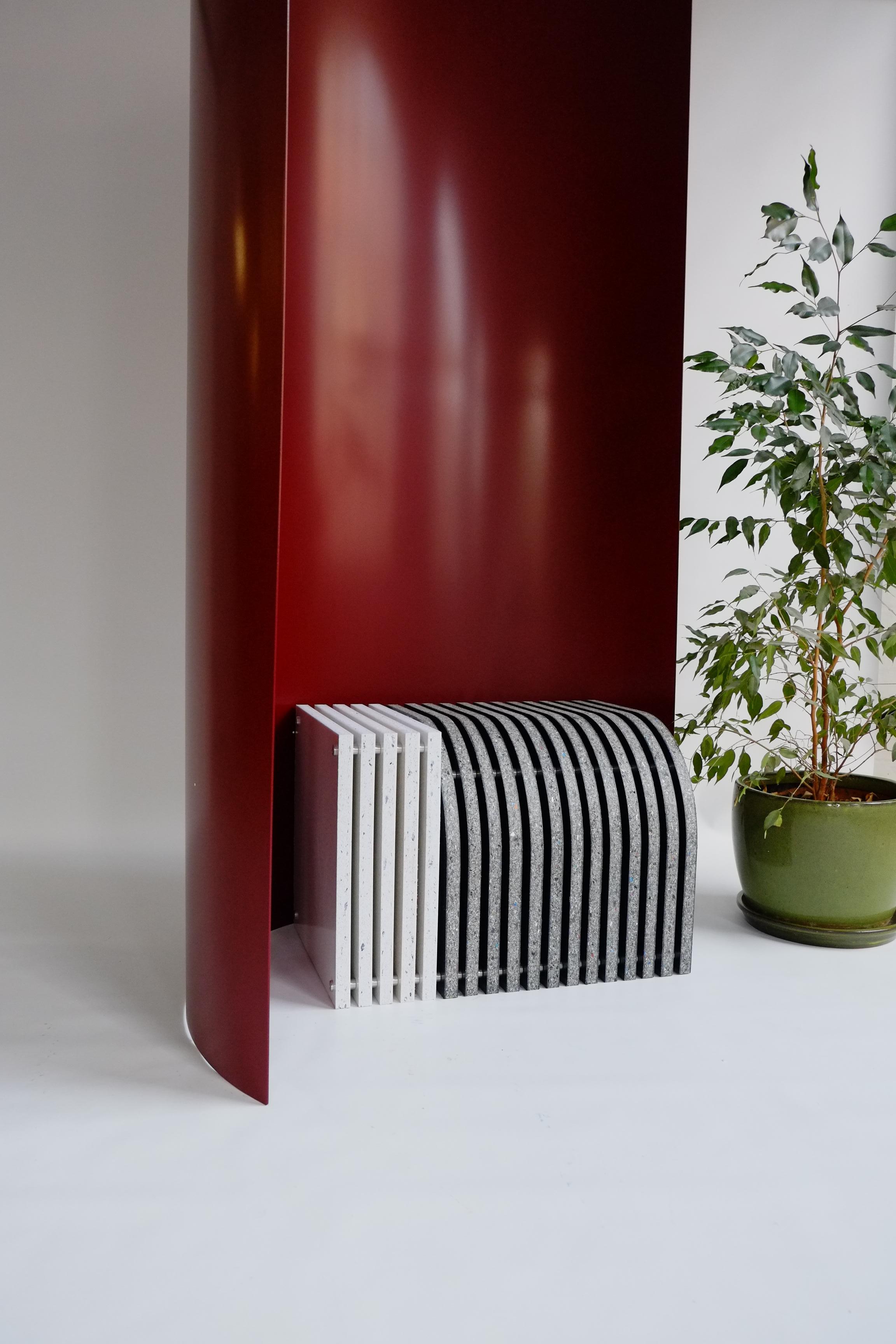 Paravent moderne minimaliste / séparateur de pièce rose en aluminium en vente 3