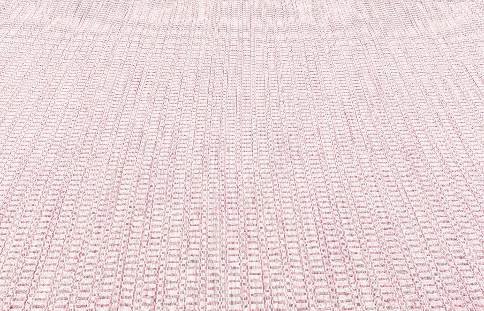 Modern Pink and Beige Flat Weave Rug by Doris Leslie Blau
Size: 9'6