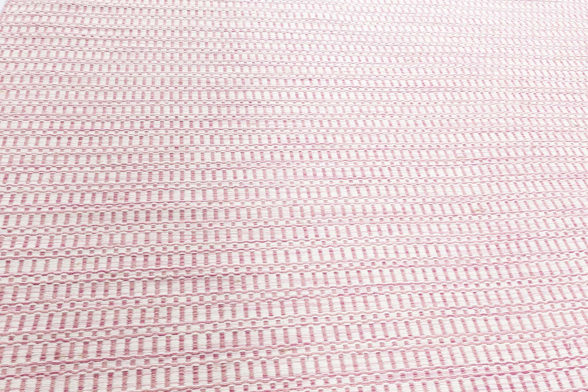 Modern Pink and Beige Flat Weave Rug by Doris Leslie Blau In New Condition For Sale In New York, NY