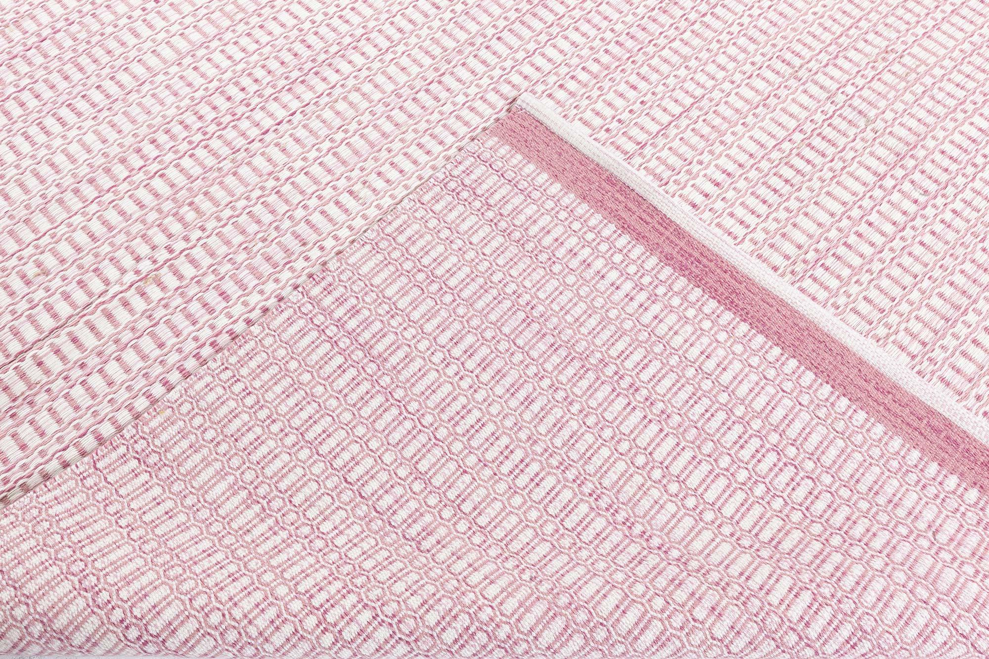 Modern Pink and Beige Flat Weave Rug by Doris Leslie Blau For Sale 2