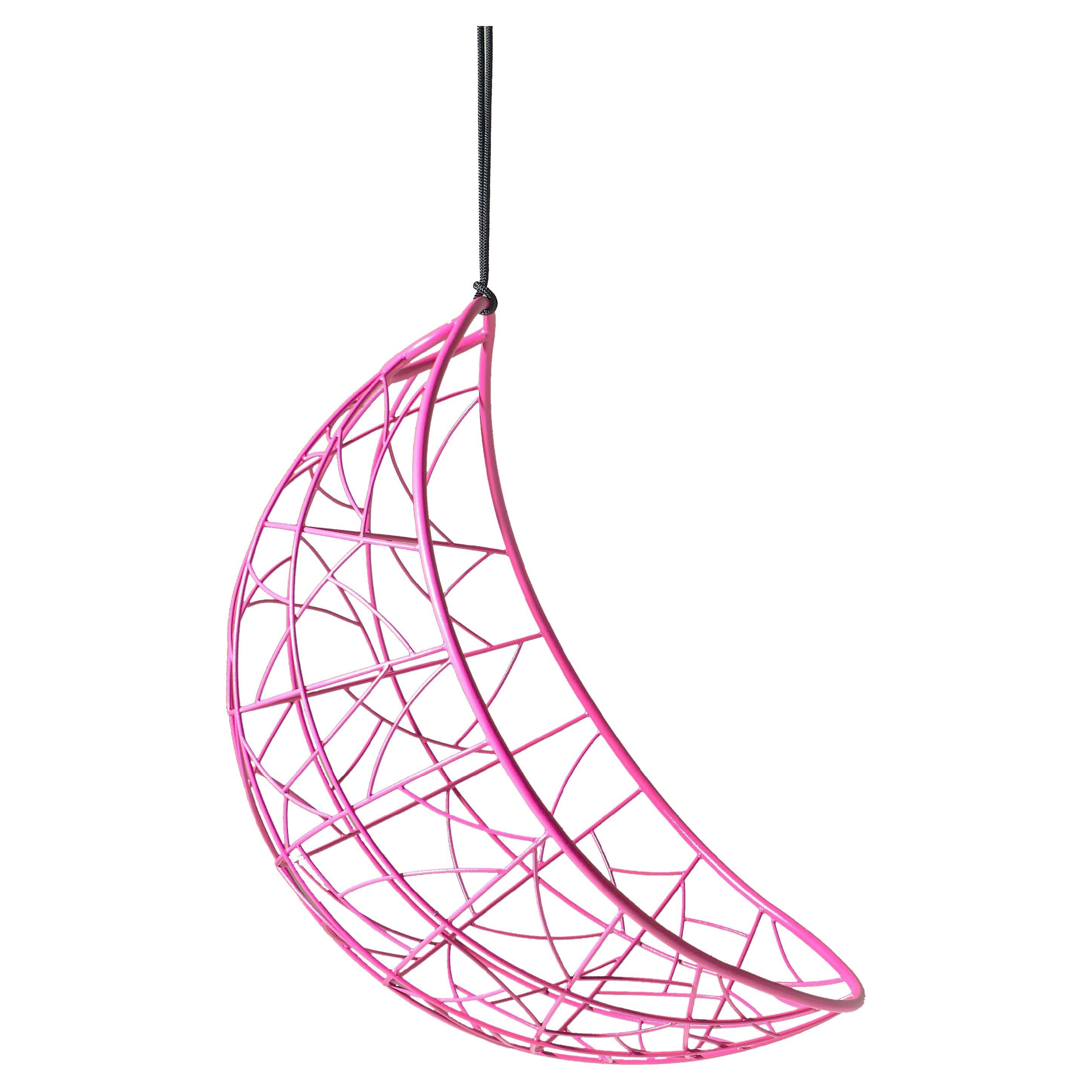 Modern Pink Nest Egg Hanging Swing Seat For Sale