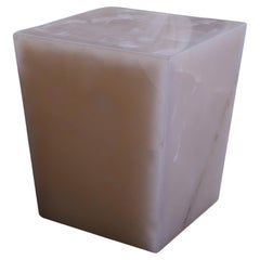 Moderner Beistelltisch oder Sockel aus rosa Onyx