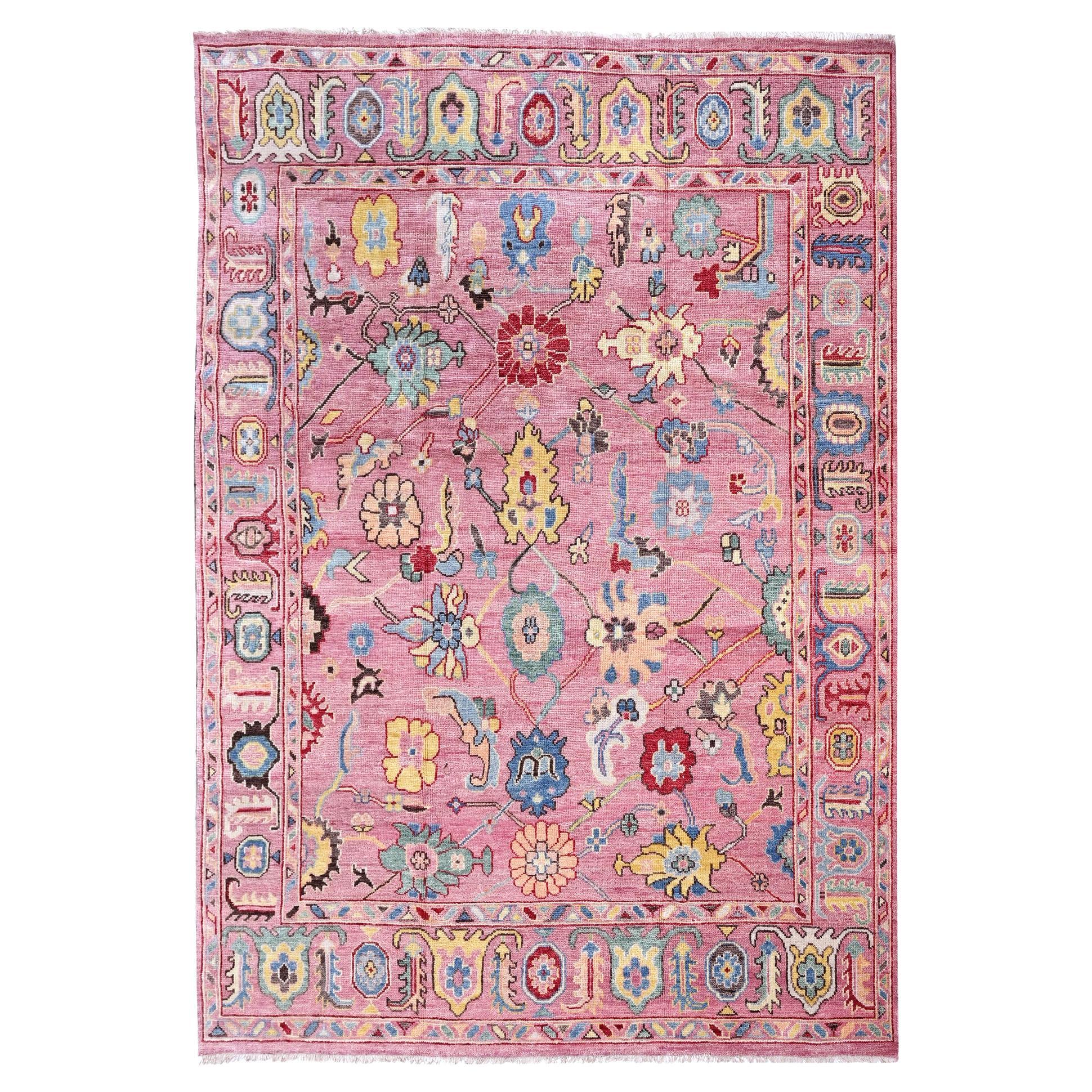 Modern Pink Oushak