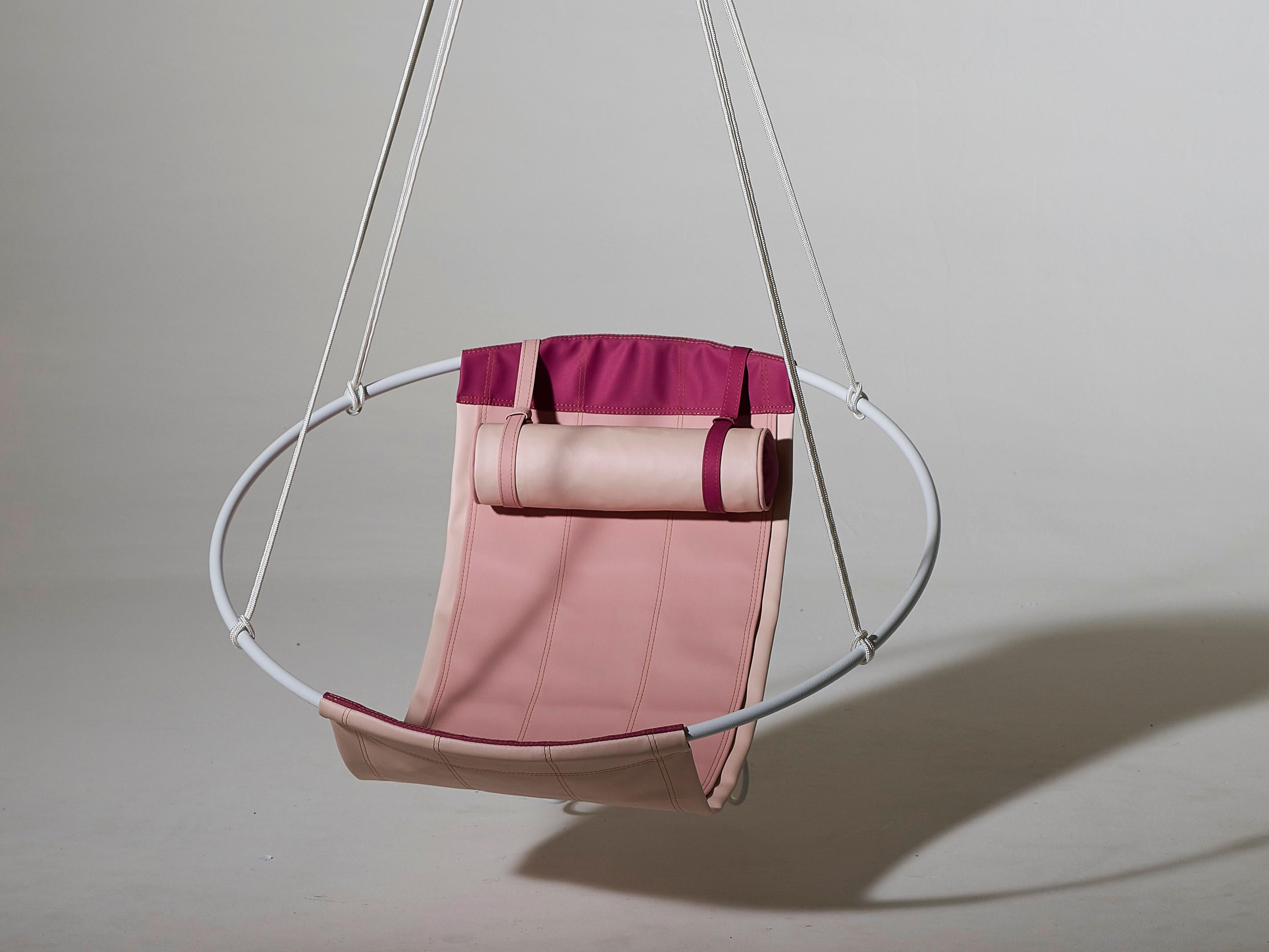 South African Modern PINK Outdoor Hanging Sling Chair For Sale