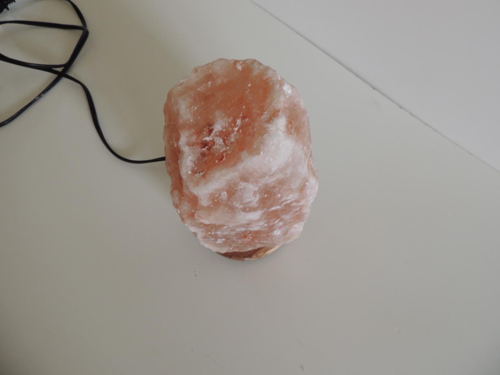 Hand-Crafted Modern Pink Rock Salt Light