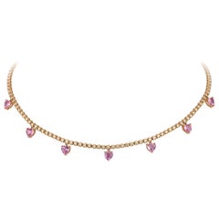 The Moderns Pink Diamond Diamond 18 Karat Rose Gold Necklace for Her