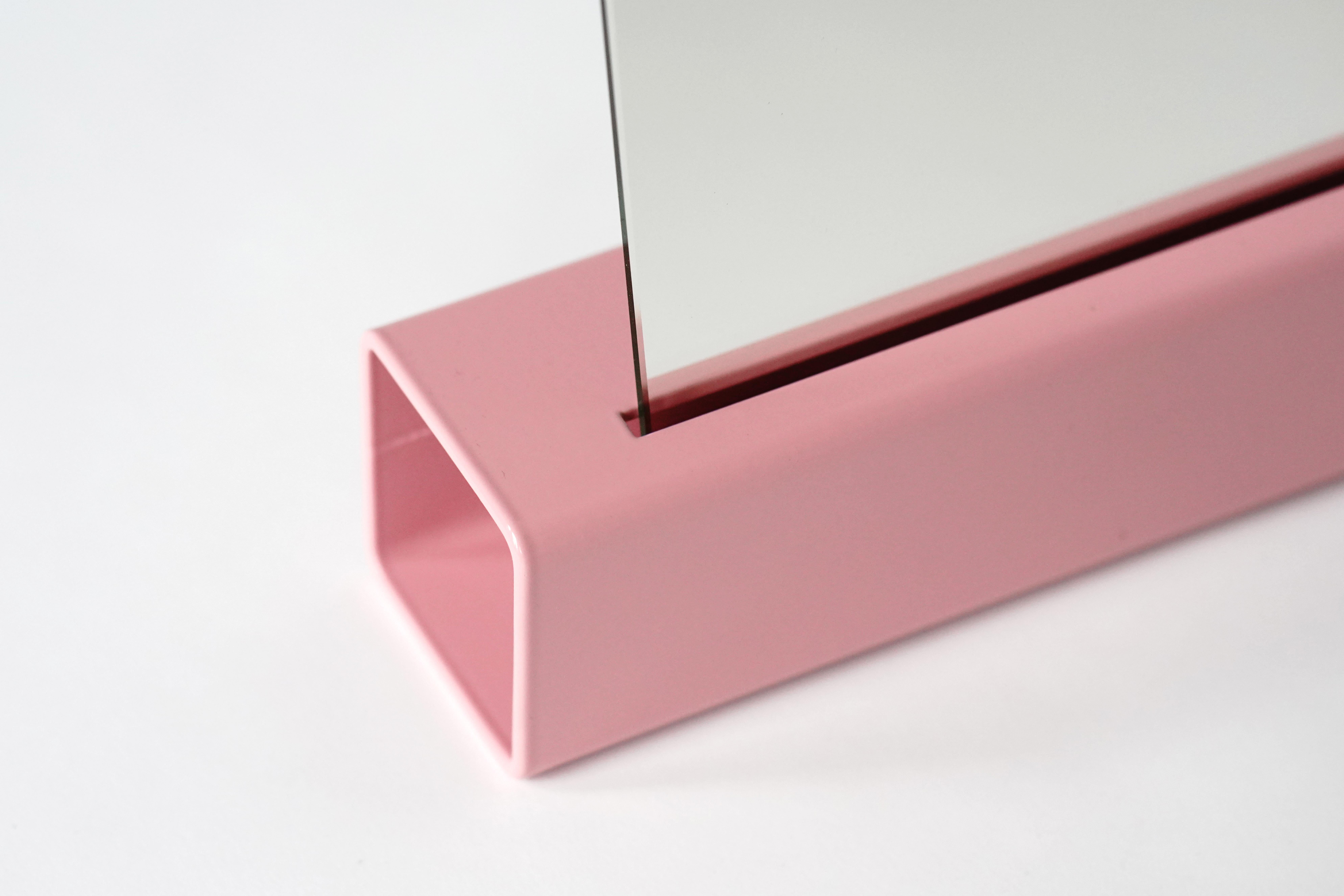 pink door mirror