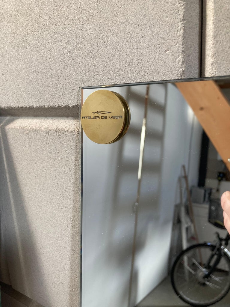 Industrial Pink Wall Mirror, Mirror One Collection Medium Plateau Right