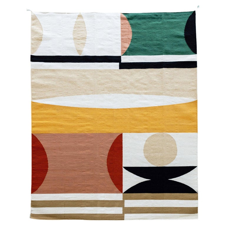 Modern Place and Space Flat-Weave Area Rug For Sale at 1stDibs