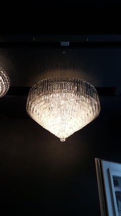 Modern Plafonnier Crystal Chandelier Low Ceiling Chrome Silver New flush mounth