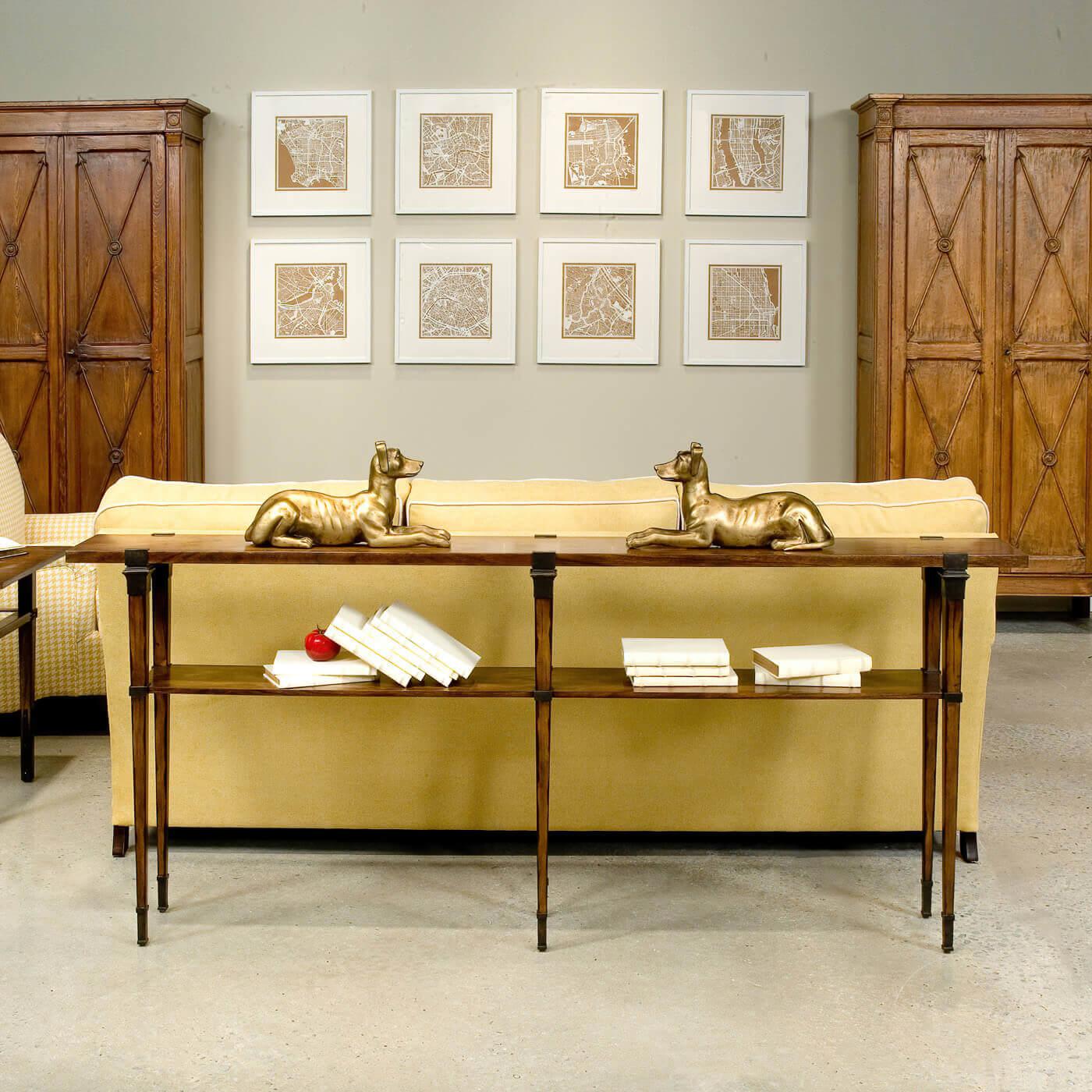Table console moderne à plateau en planches Neuf - En vente à Westwood, NJ