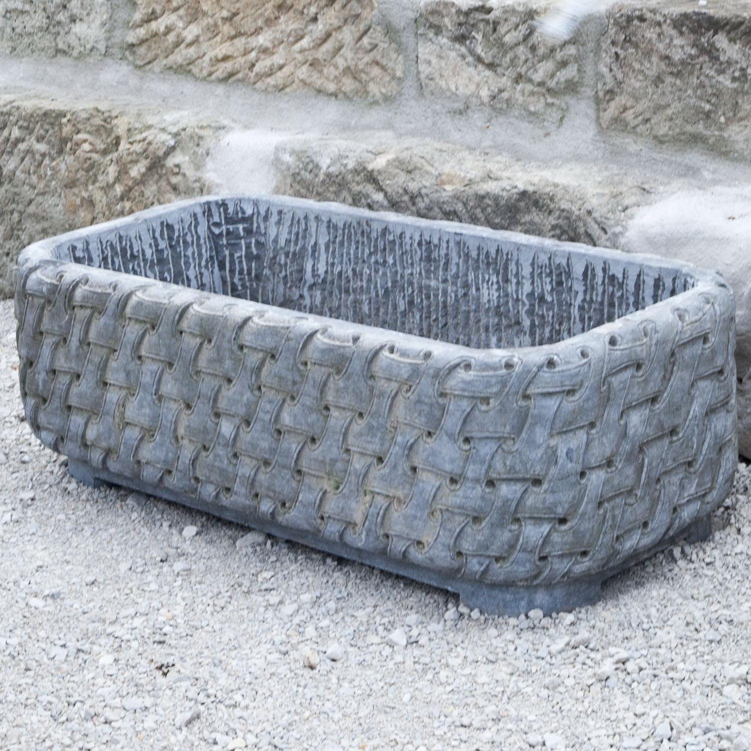 Contemporary Modern Planter with Basket Pattern, 21st Century For Sale