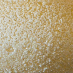 Modern Plastic or Resin Spherical-Shaped Pendant with Sugar Cube Finish.