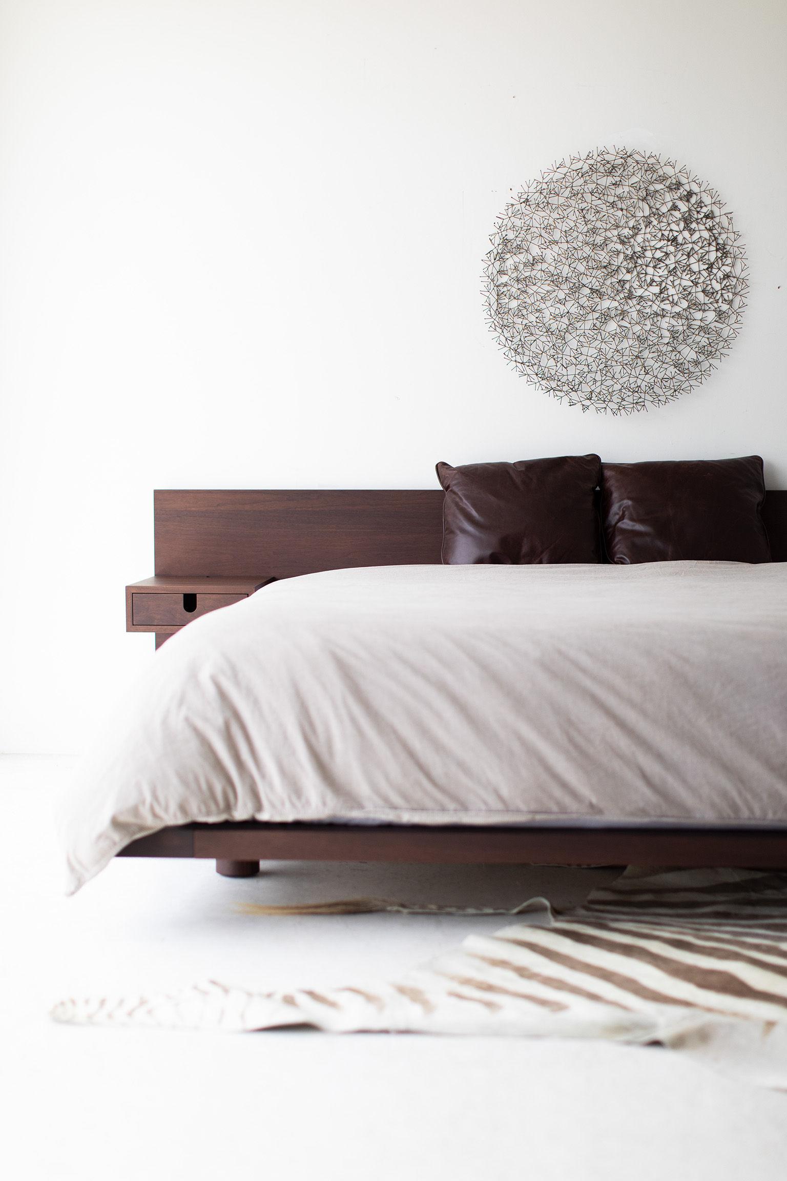 contemporary designer platform bed