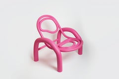 Modern Playful Chunky Pink Chair, "Marmelade"