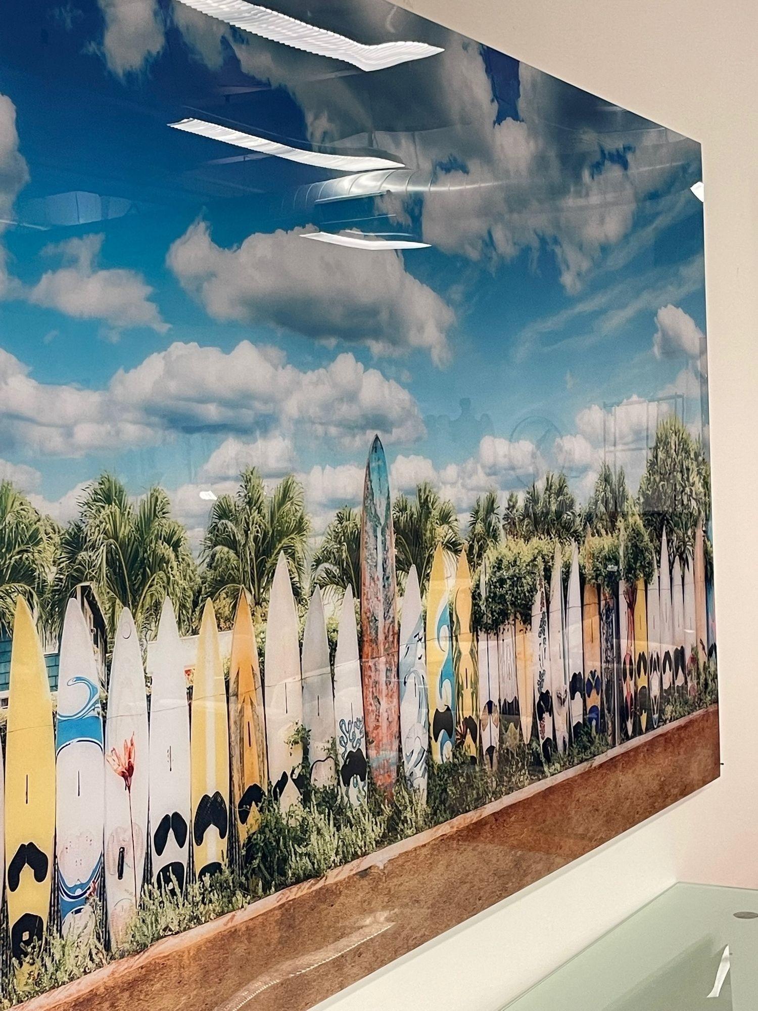 Modern Plexiglass Paddle Board Photo, Tropical Art, Decorative Art, Contemporary 3