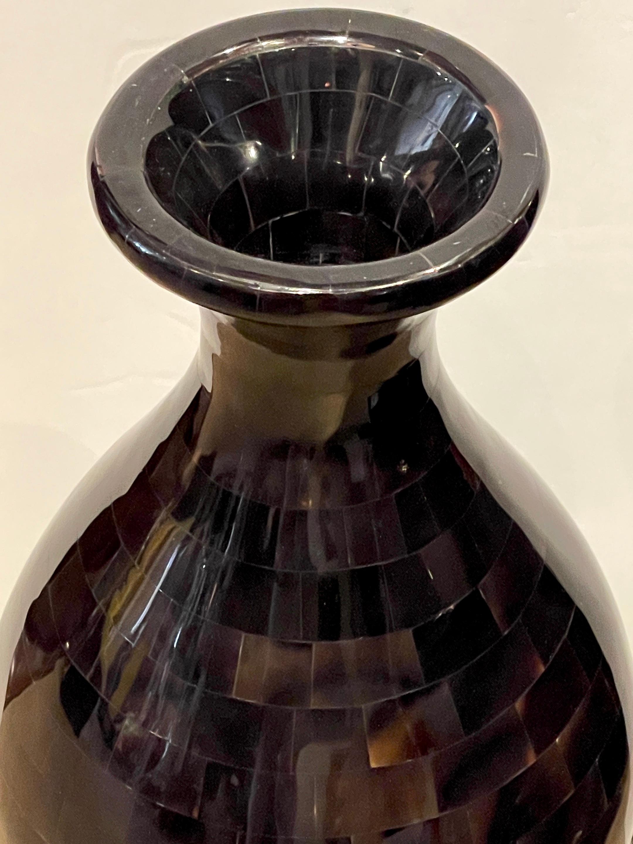 Modern Polished Horn & Bronze Vase by Maitland-Smith  6