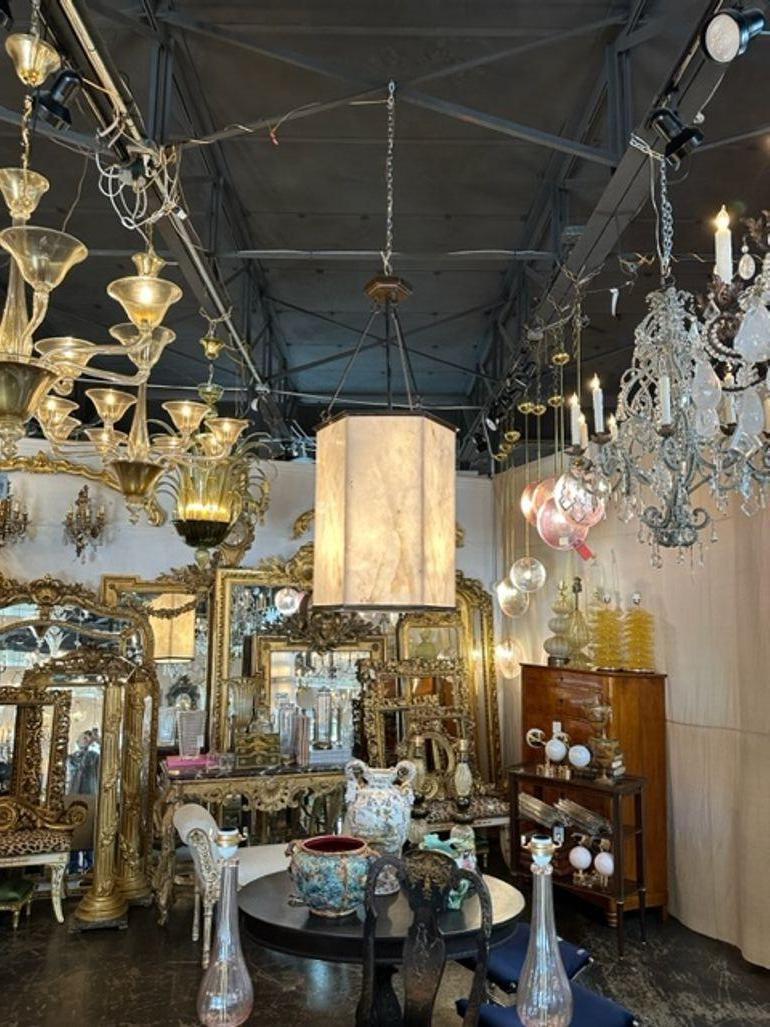 Fabulous Modern Large Scale Polished Rock Crystal and Bronze Lanterns. Very impressive!  Note: Price listed is for 1 and there are 4 available. 