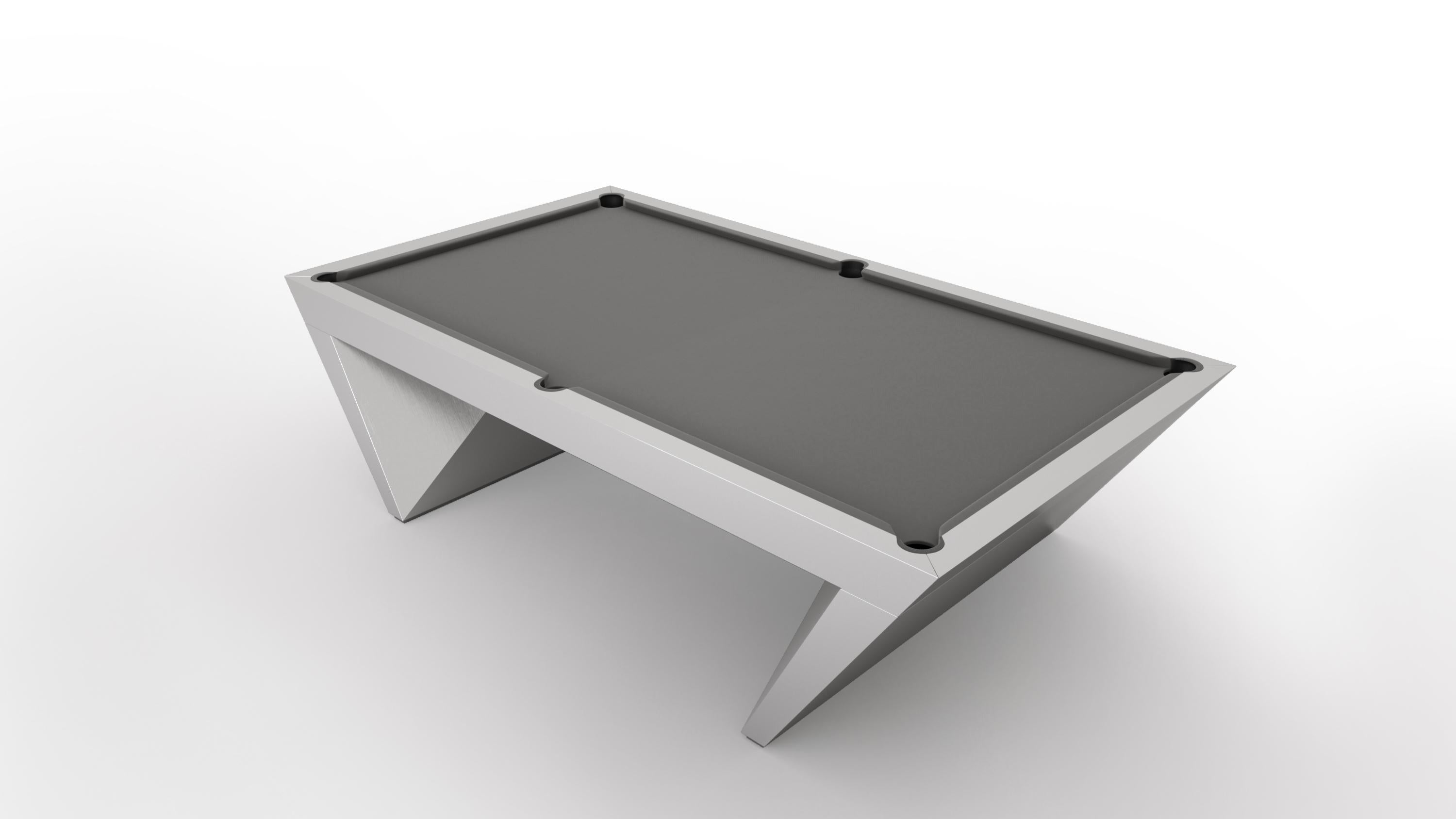 Contemporary Modern POOL Table with the Grafite Felt For Sale