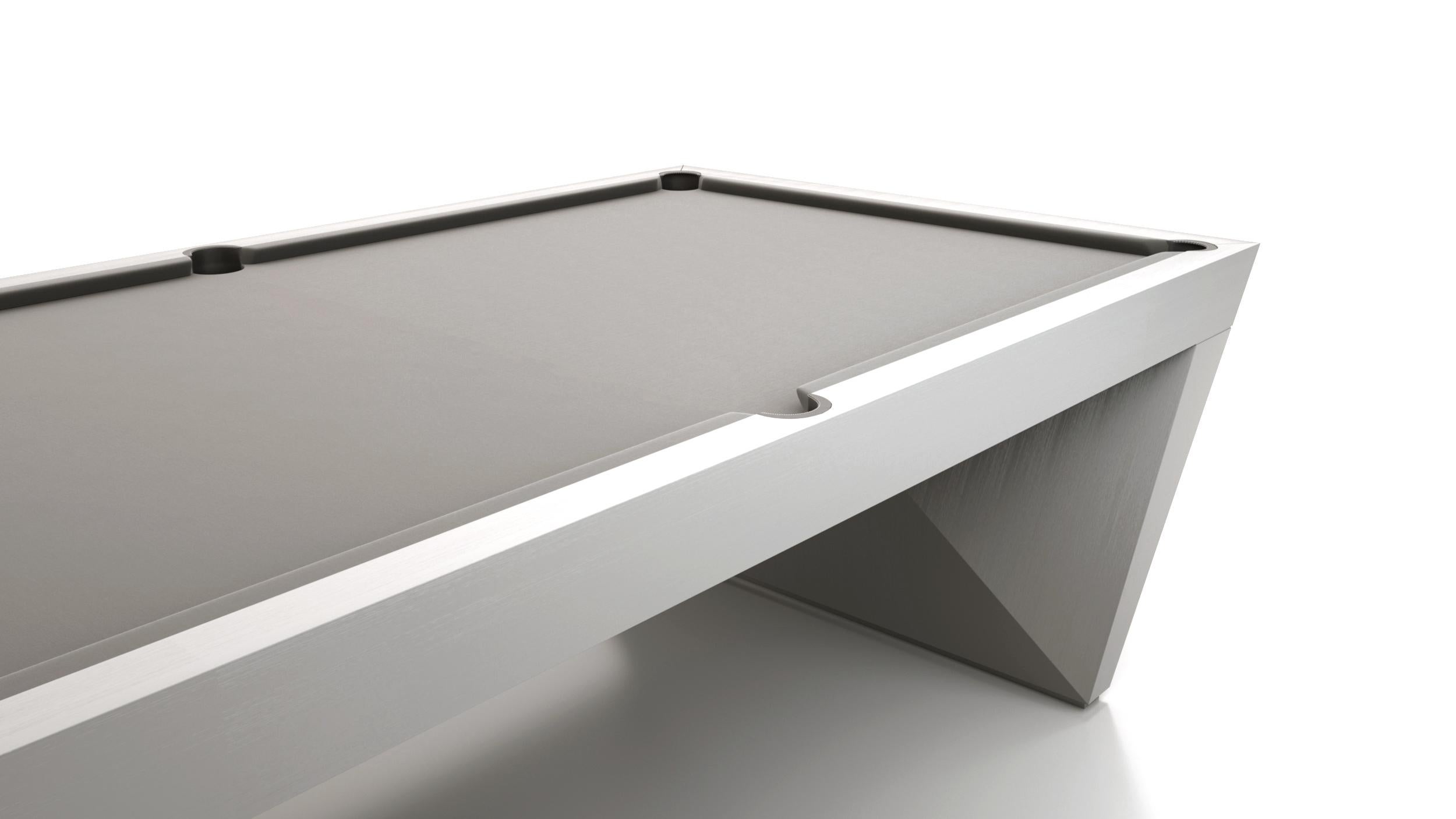 Wood Modern POOL Table with the Grafite Felt For Sale