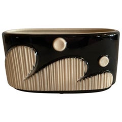 Art Deco style Jardinière in Black and White Overlay