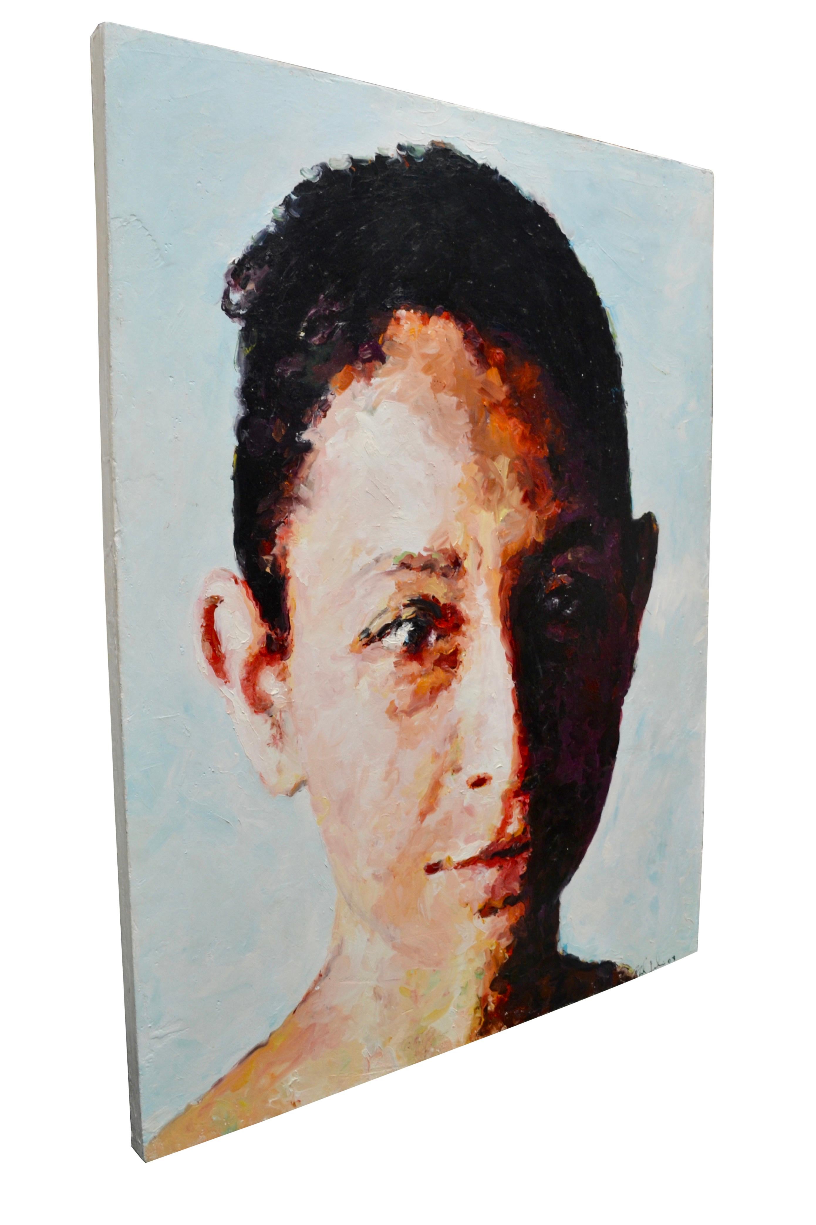 Modernes „Chiaro Scuro“-Porträt einer Frau mit dem Titel Chilanga #1 von Mark Gaskin (Kanadisch)