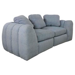 Modern Postmodern Channeled Sectional Loveseat Lounge Chairs Style Jay Spectre