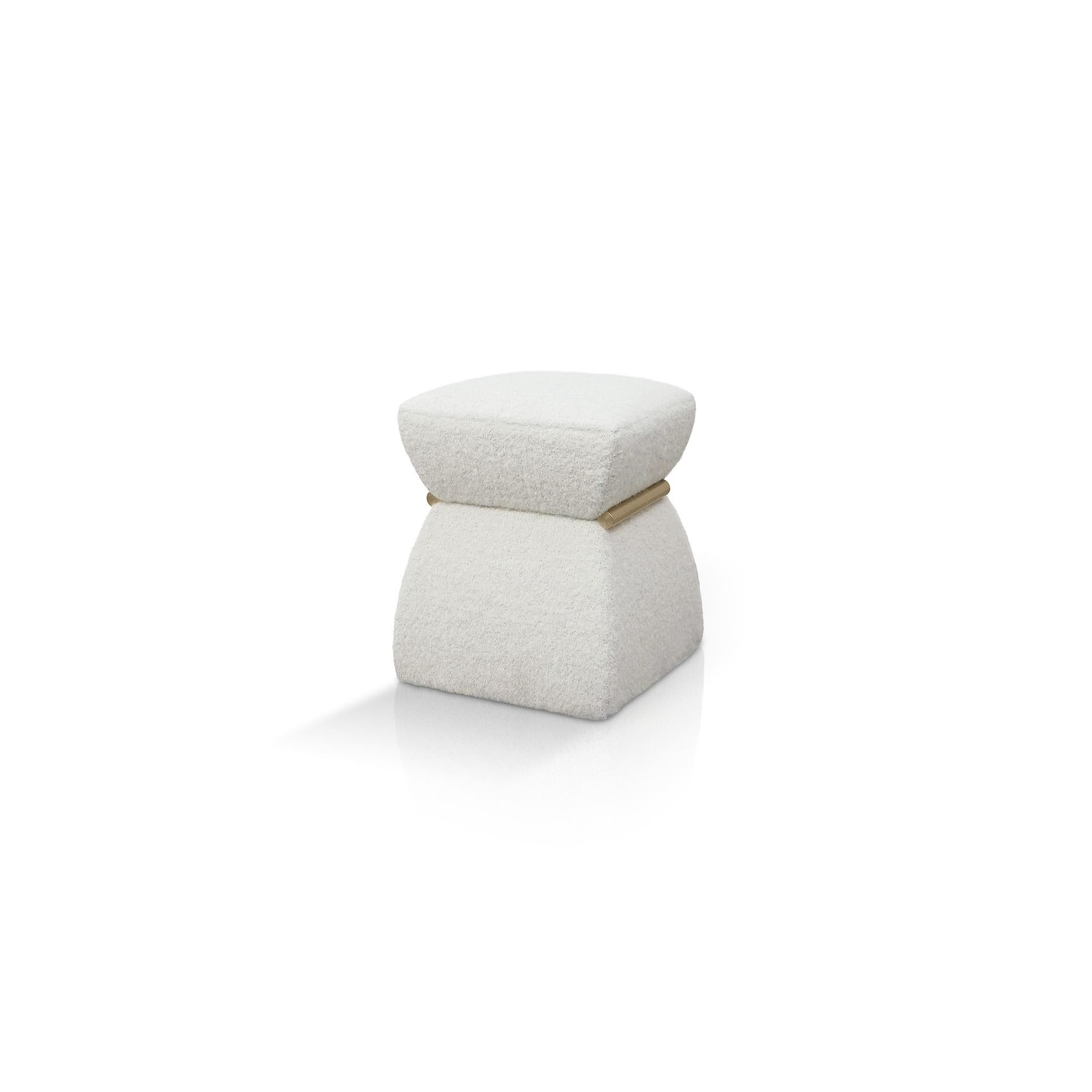 A stool, an ottoman and a side table in one stylish piece. The Cusi Pouf is an elegant and versatile accent piece available in several colors to adapt to any design need and can also be stowed easily when not needed. The shape pays homage to