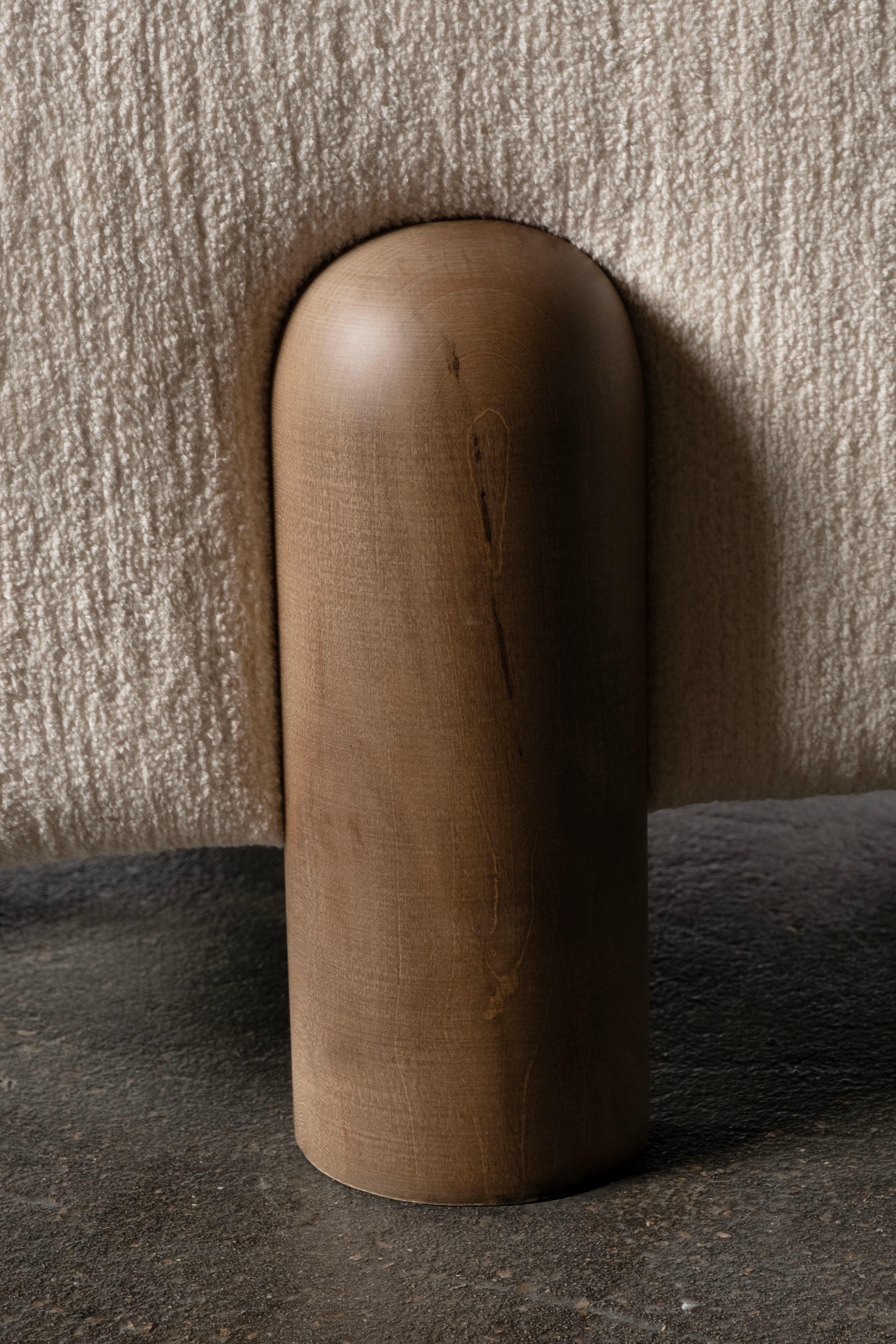 Pouf moderne Dedar Laine Coton Noyer Fait main au Portugal par Greenapple en vente 2