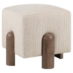 Pouf moderne Dedar Laine Coton Noyer Fait main au Portugal par Greenapple