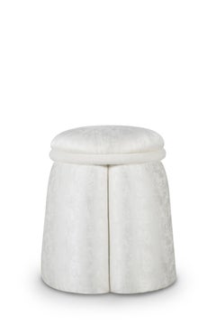 Modern Pouf Ottoman Velvet Handmade in Portugal by Greenapple